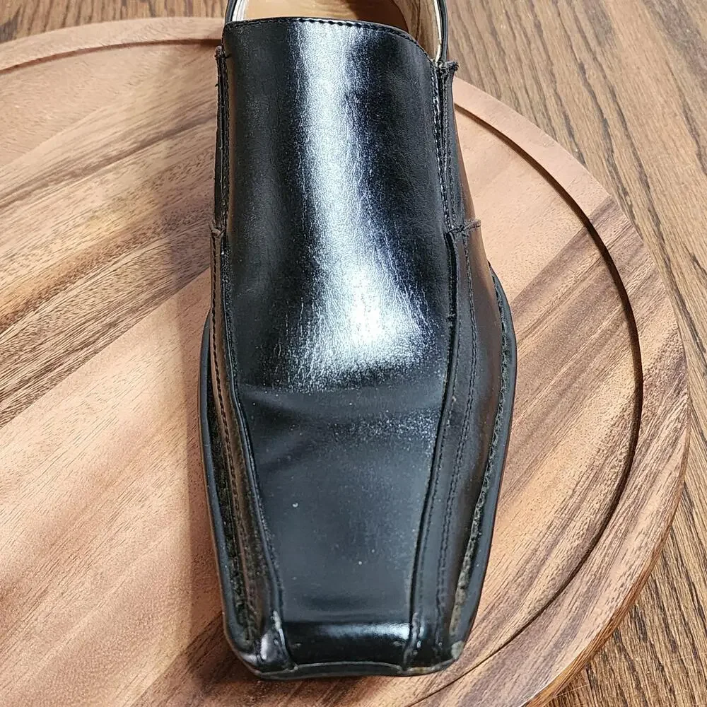 Majestic Collection Dress Shoes Mens Size 10 Black Synthetic Slip On Square Toe